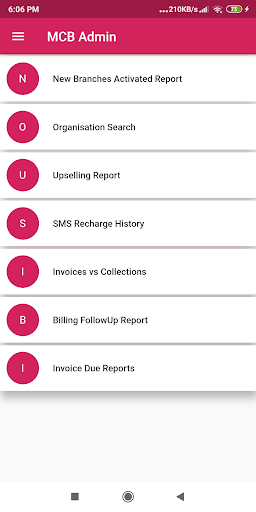 MCB Admin Portal Screen 2
