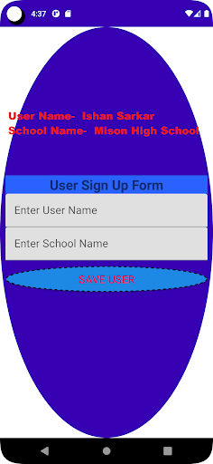 Android application Formative Evaluation screenshort