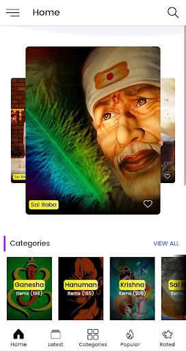 Android application Sai Baba HD Wallpaper screenshort