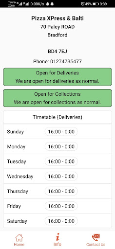 Pizza Xpress & Balti Screen 3