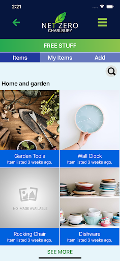 Android application Net Zero Community screenshort