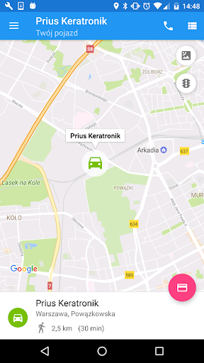 Android application App2Go Car Sharing screenshort