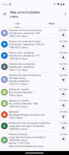 Visualização do aplicativo