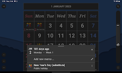 screenshot of Monthly Calendar & Holiday