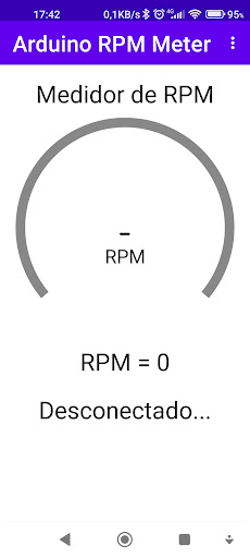 Android application Medidor de RPM com Arduino screenshort