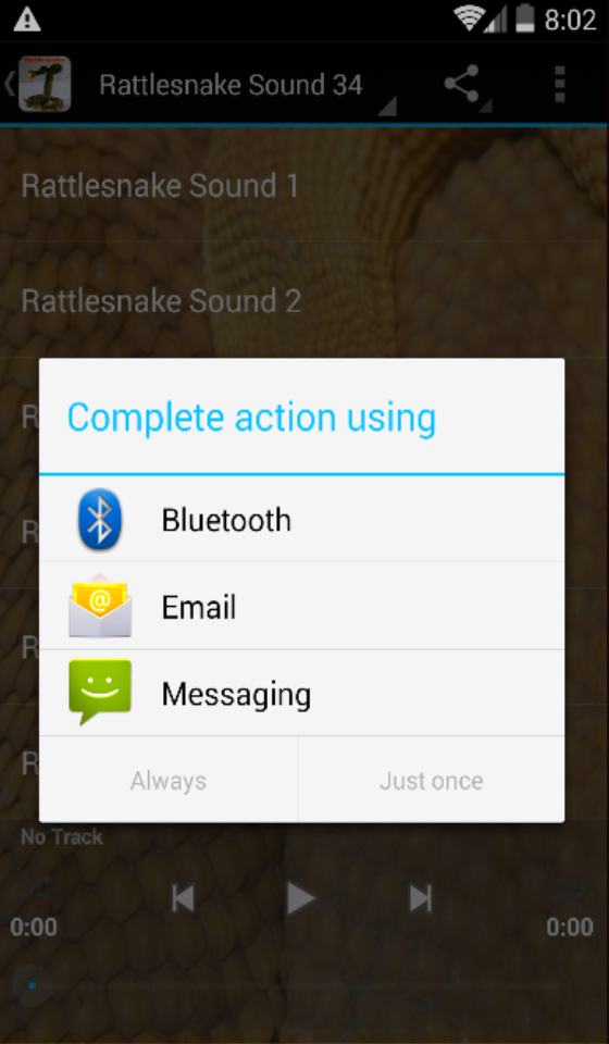 Android application Rattlesnake Sounds screenshort