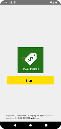 Screenshot of John Deere Quick Sale