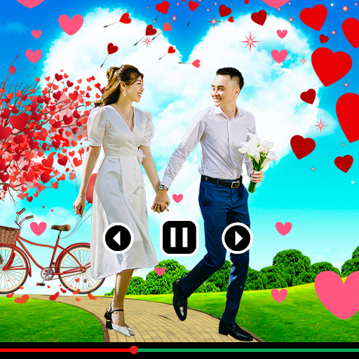 Love photo video maker song logo
