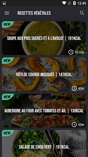 Aperçu de l'application