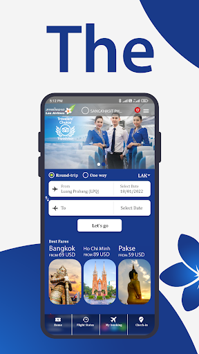 Android application Lao Airlines screenshort