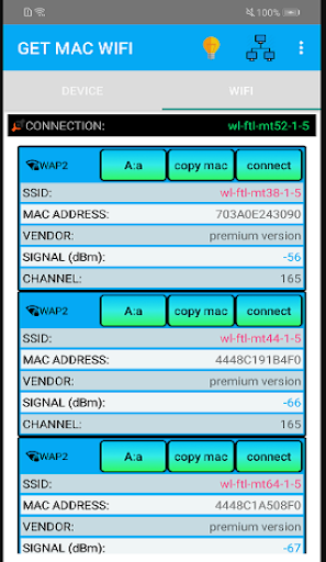 Android application Get Mac WiFi screenshort
