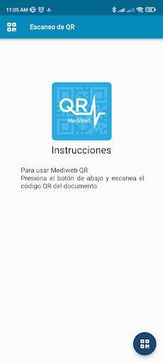 Android application Mediweb QR screenshort