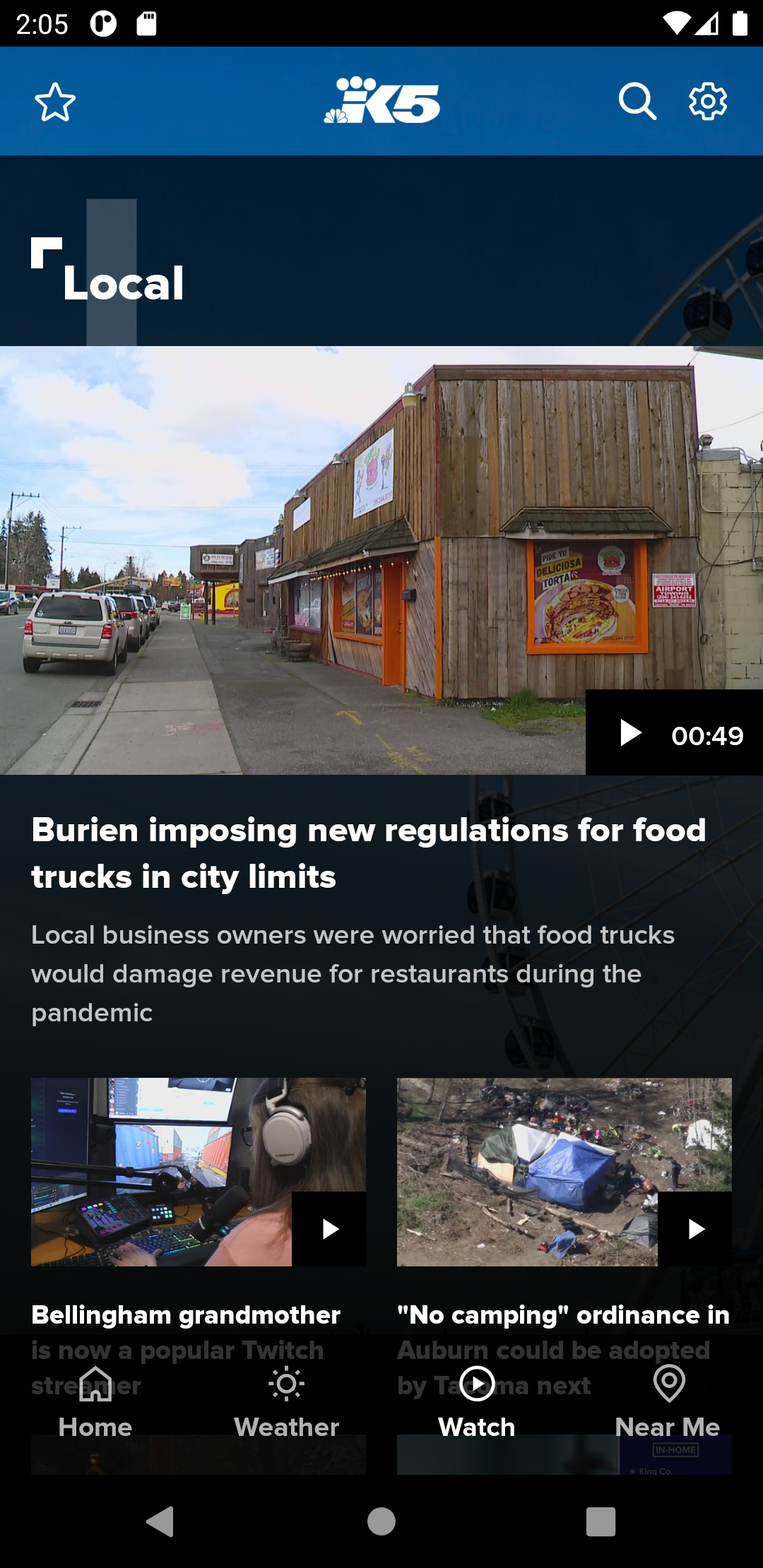 Android application KING 5 News for Seattle/Tacoma screenshort