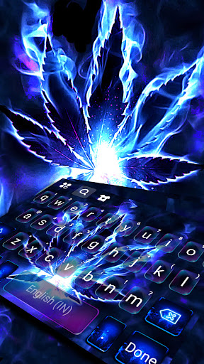 Blue Neon Weed Themes Screen 2