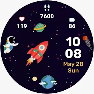 Space Watch Face Animated