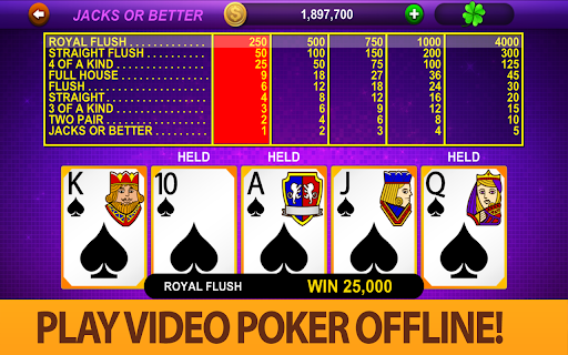 Android application World of Video Poker screenshort