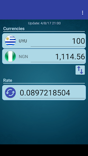 Android application UYU Peso x Nigerian Naira screenshort