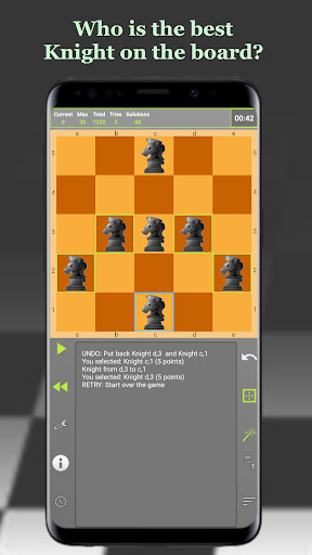 Android application Knights fight - chess puzzles screenshort