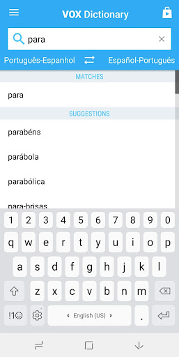 Screenshot of Portuguese Spanish Dictionary