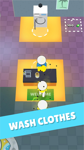 Android application Idle Tycoon Laundry Lounge screenshort