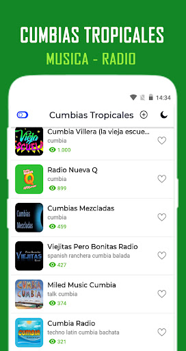 Android application Cumbias Tropicales screenshort