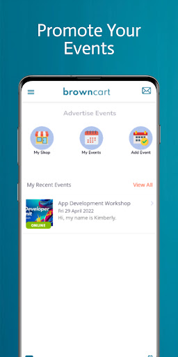 Android application BrownCart: Event Advertiser screenshort