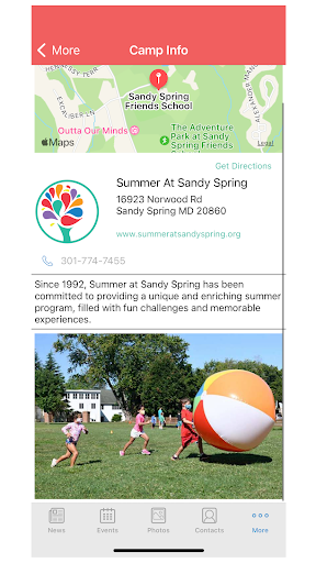 Android application Summer At Sandy Spring screenshort