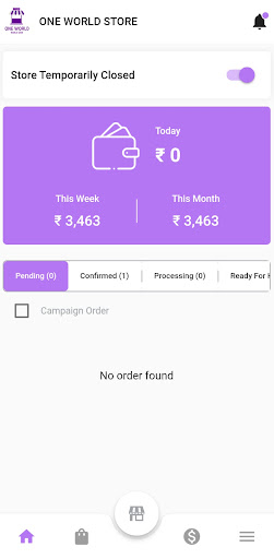 Android application ONE WORLD STORE screenshort