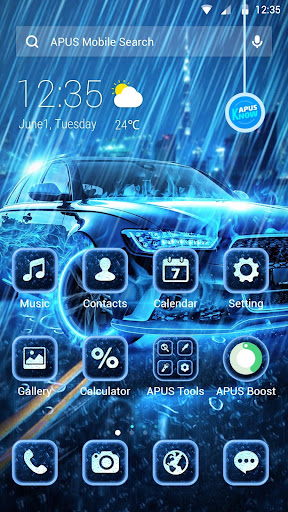 Speedy neon car APUS Launcher theme 83.0.1001 screenshots 1