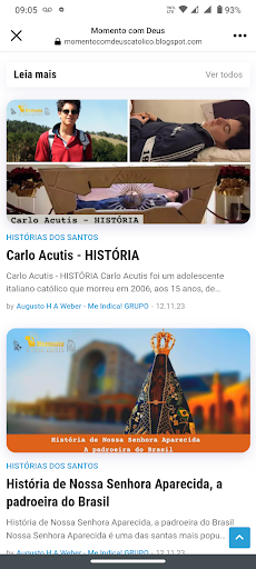 Android application Momento com Deus screenshort