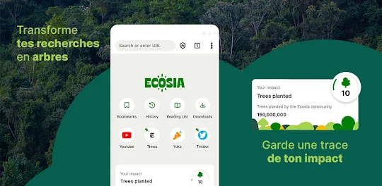 Ecosia: Le navigateur écolo