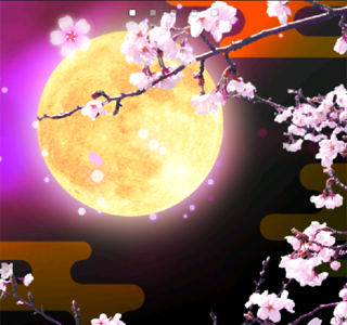 √ダウンロード 壁紙 月 桜 イラスト 263402
