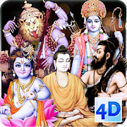 4D All Avatars (Dashavatara) Live Wallpaper