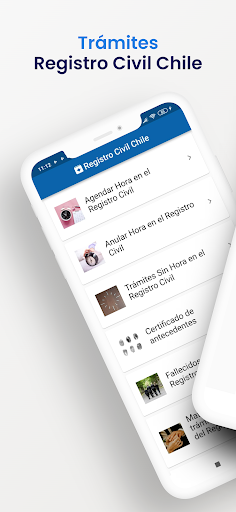 Android application Guía Trámites Registro Civil screenshort
