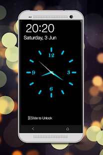 Glowing Clock Locker - Blue Screenshot