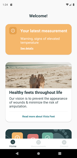 Android application VistaFeet HOME screenshort