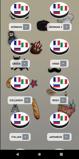 Different Languages Songs Screen 2