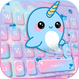 Lovely Unicorn Whales Keyboard Theme icon