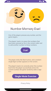 Number Memory Duel
