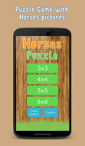 Android application Sliding Tile Puzzle: Horses screenshort