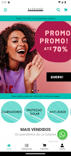 Android application La Cutanée Dermocosméticos screenshort
