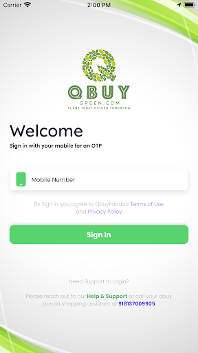 Android application QBuyGreen screenshort