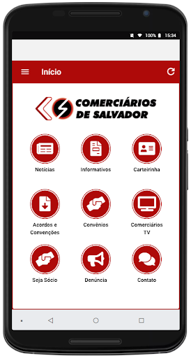 Android application Comerciários de Salvador screenshort