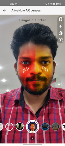 AliveNow AR Lenses Screen 2