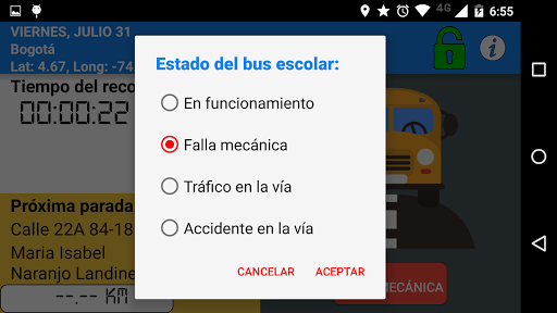 Bus esCool - Conductor Screen 3