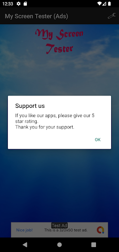 Android application My Screen Tester (Ads) screenshort