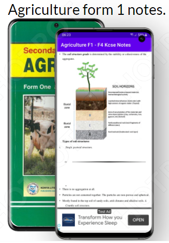 Android application Agriculture: form 1 - 4 notes screenshort