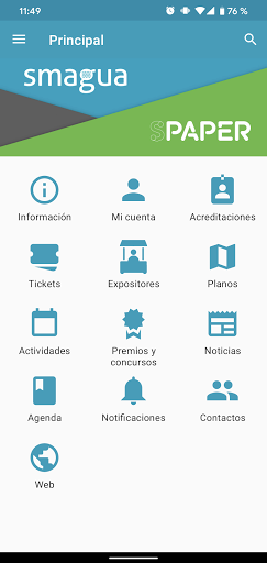Android application SMAGUA screenshort