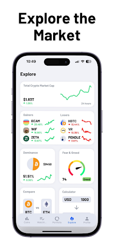 Screenshot of Coin Portfolio: Crypto Tracker