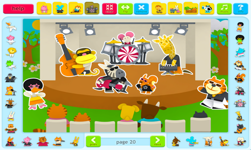Android application Sticker Book 3: Animal Town screenshort